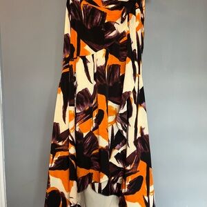 Hutch Orange and Black Maxi Skirt